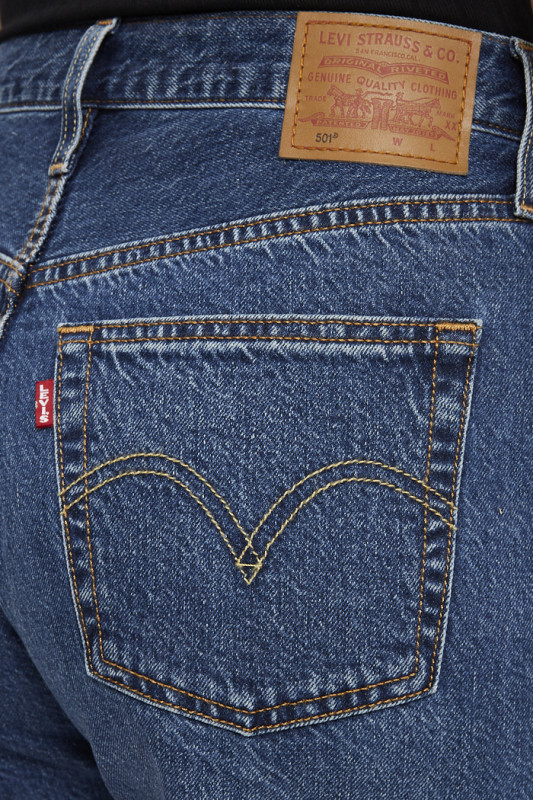 Short 501 mi-cuisse dark indigo femme levi's