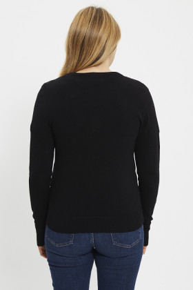 Cardigan Minna en maille noir