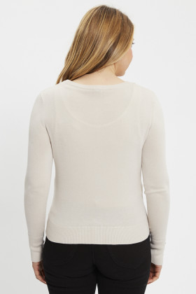 Cardigan Minna en maille beige