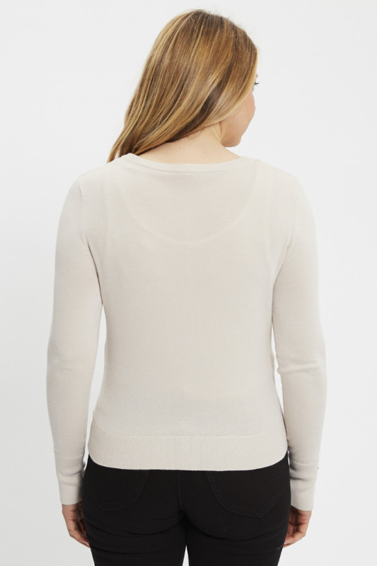 Cardigan Minna en maille beige