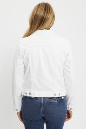 Veste trucker blanche en coton