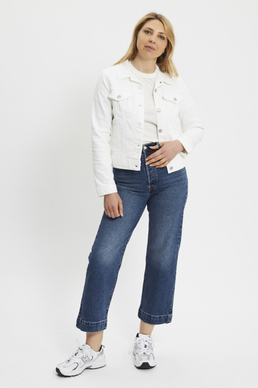 Veste trucker blanche en coton only