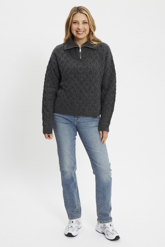 Pull camionneur à torsades gris levi's femme