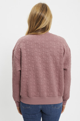 Sweat Navarro rose col camionneur femme