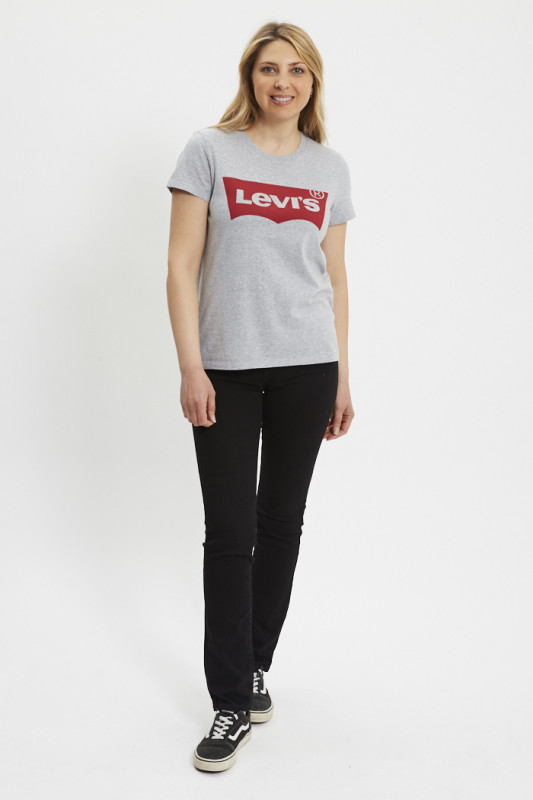 Jeans 724 high rise straight noir femme levi's