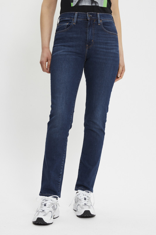 Jeans 724 high rise straight dark indigo femme