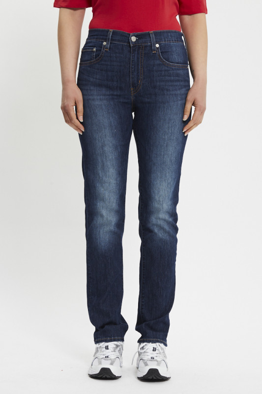 Jeans 724 coupe droite dark indigo femme