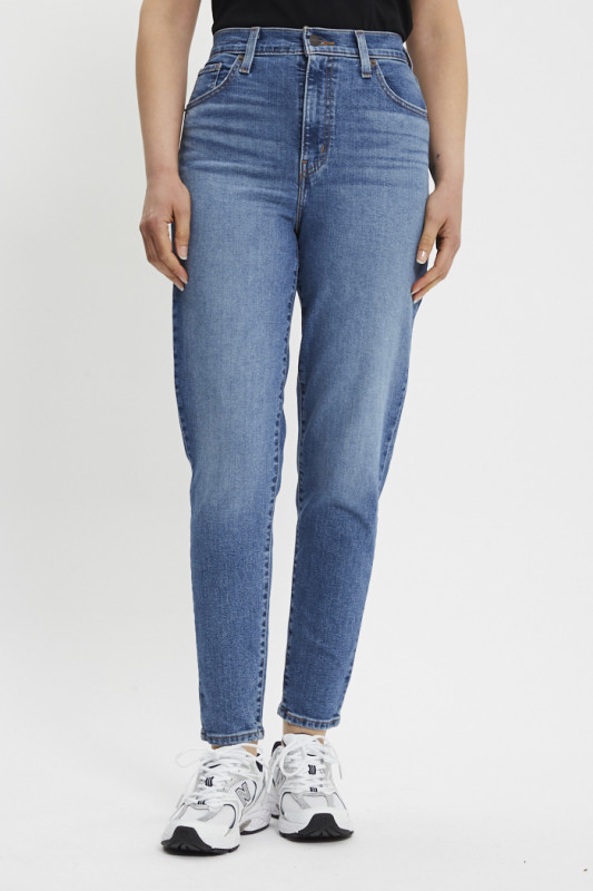 Jeans Mom taille haute denim indigo