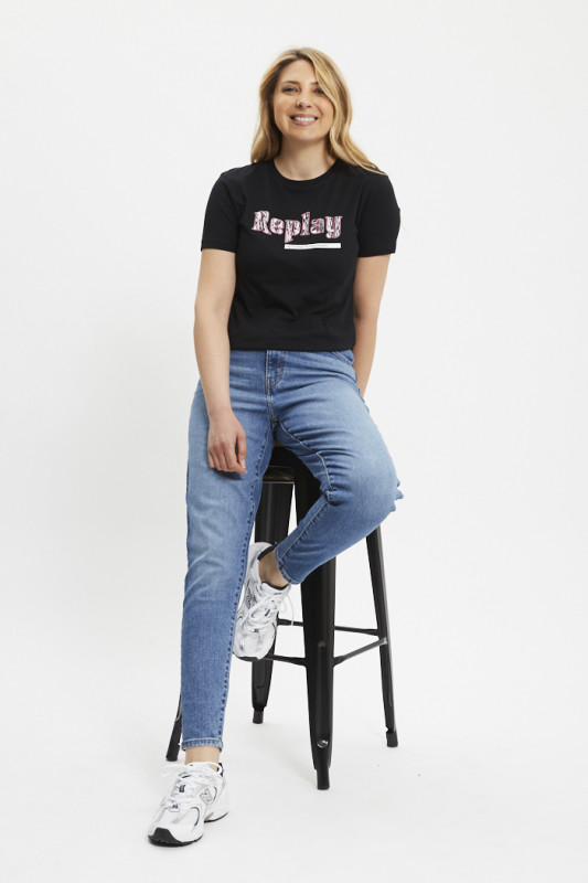 Jeans Mom taille haute denim indigo femme levi's