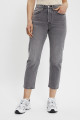 Jeans 501 crop noir denim délavé