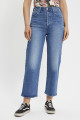 Jeans ribcage coupe droite denim délavé