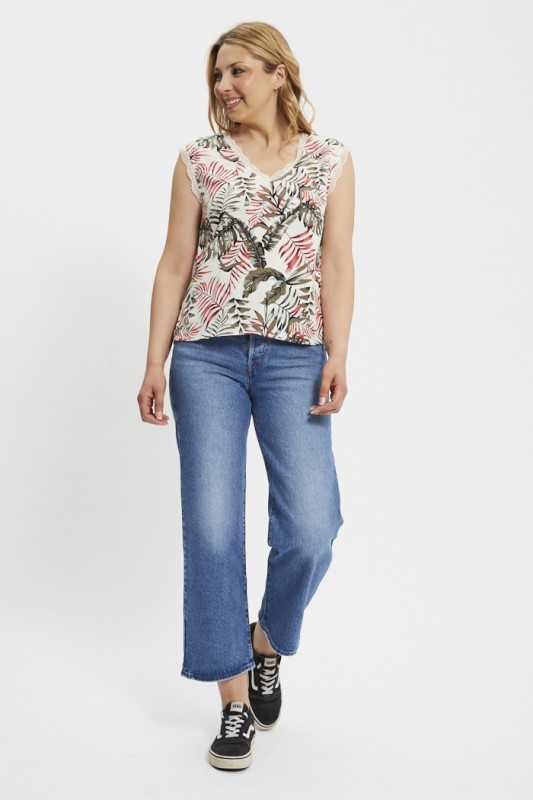 Jeans ribcage coupe droite denim délavé femme levi's