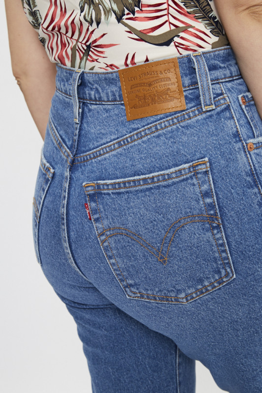 Jeans ribcage coupe droite denim délavé levi's