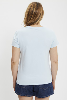 T-shirt Perfect col V bleu ciel