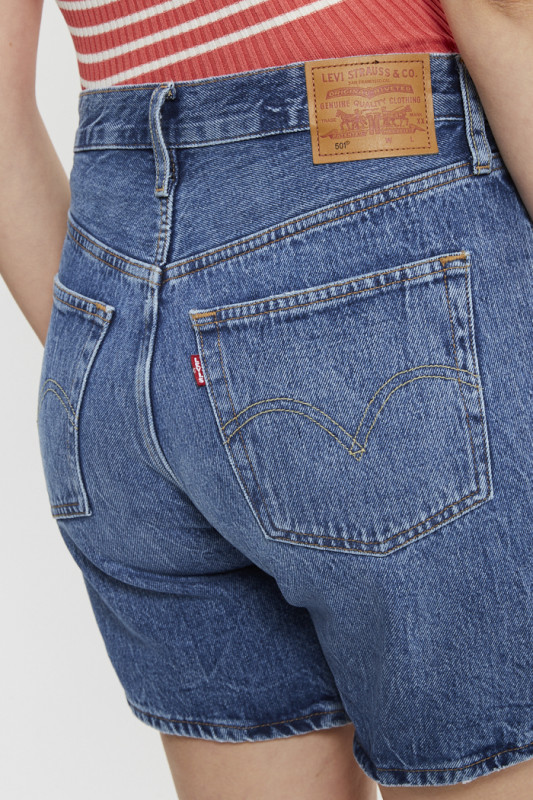 Short 501 mi-cuisse medium indigo femme levi's