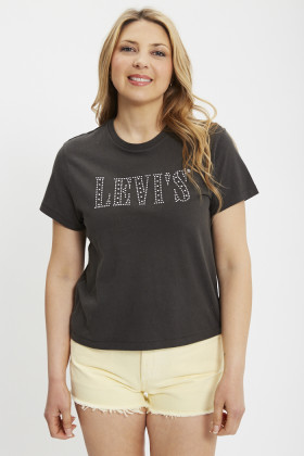 T-shirt Graphic classic noir femme