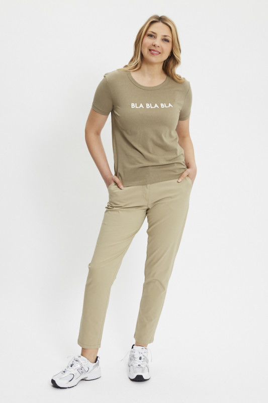 Pantalon chicago chino beige en coton et élasthanne