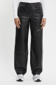 Jeans Baggy Dad simili cuir