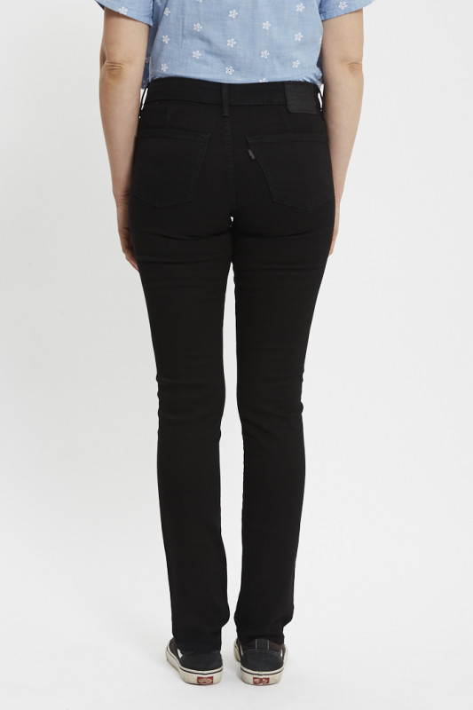 Jeans 712 slim poches passepoilées noir
