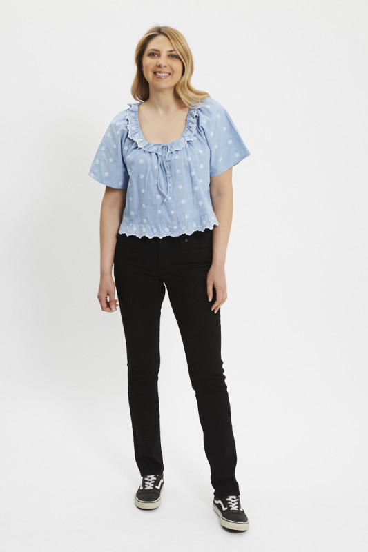 Jeans 712 slim poches passepoilées noir levi's