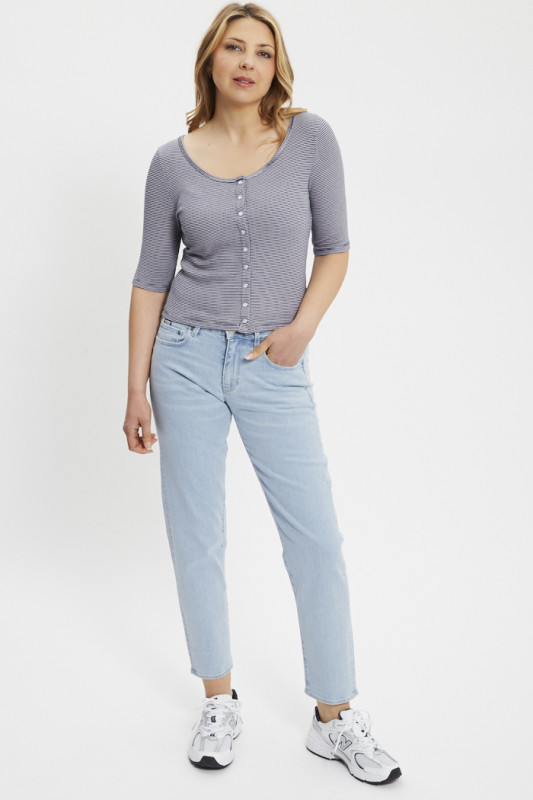 T-shirt Dry Goods maille gaufrée à rayures femmes levi's