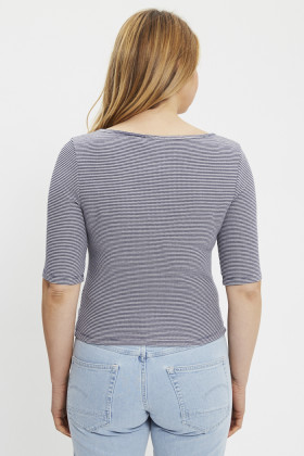 T-shirt Dry Goods maille gaufrée à rayures