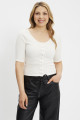 T-shirt Dy Goods slim maille gaufrée blanc