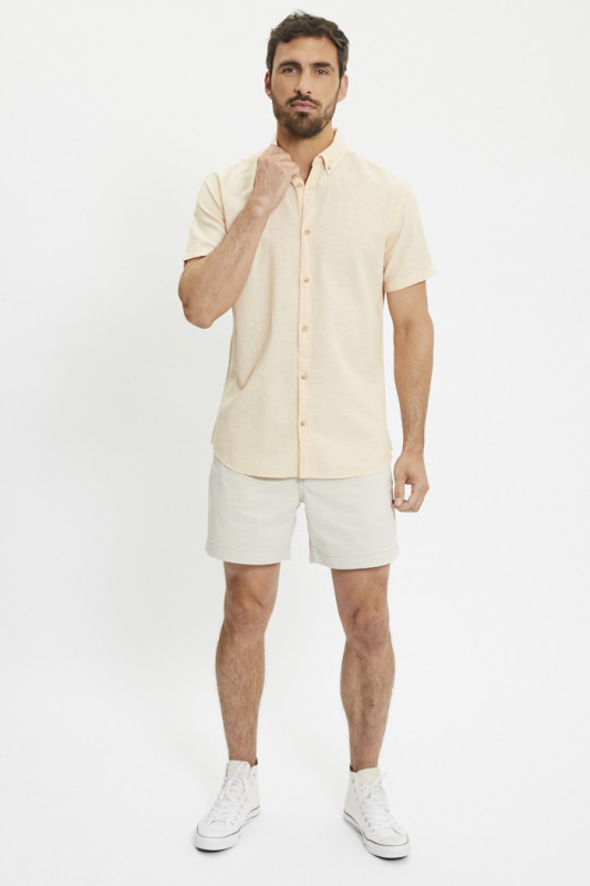 Chemisette lin & coton rose jack & jones coton et lin