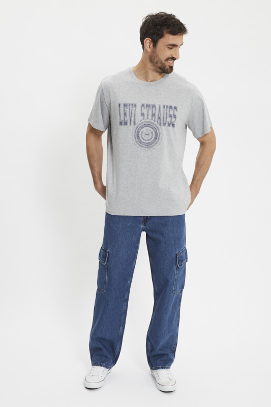 T-shirt imprimé gris coupe ample homme levi's