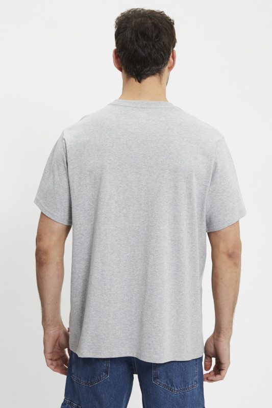 T-shirt imprimé gris coupe ample