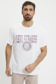T-shirt imprimé blanc coupe ample