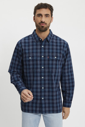Chemise Jackson Worker bleue à carreaux homme