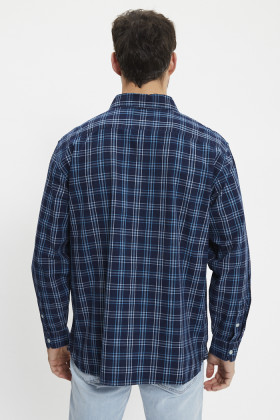 Chemise Jackson Worker bleue à carreaux