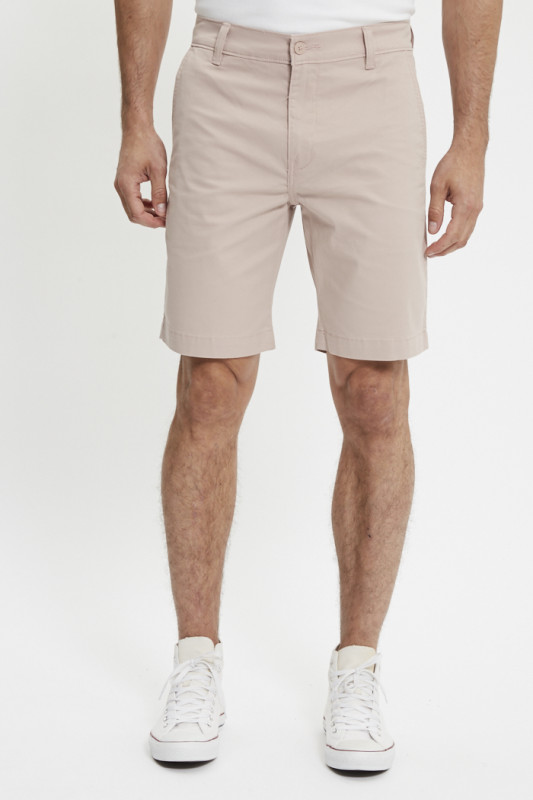 Short xx chino rose poudré homme
