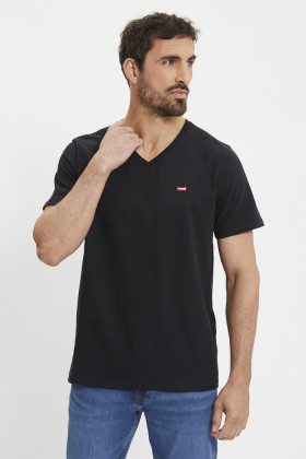 T-shirt Original col V noir homme