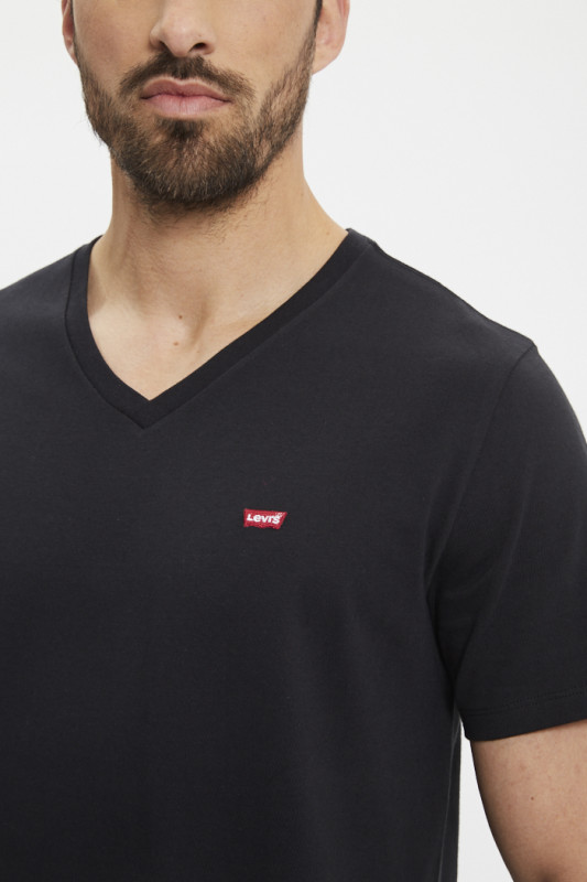 T-shirt Original col V noir homme Levi's