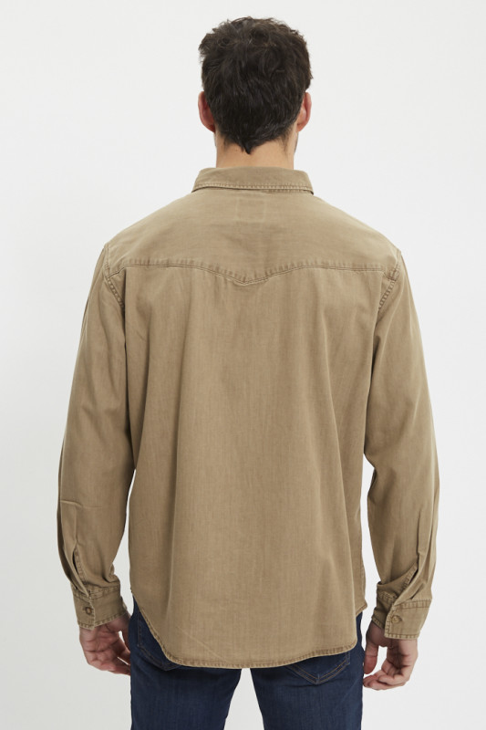 Chemise Western lightweight marron