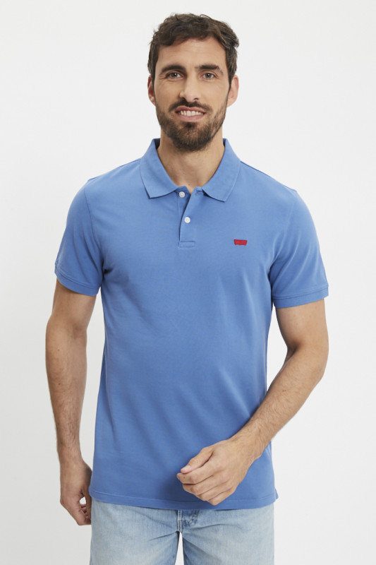 Polo slim Housemark bleu homme