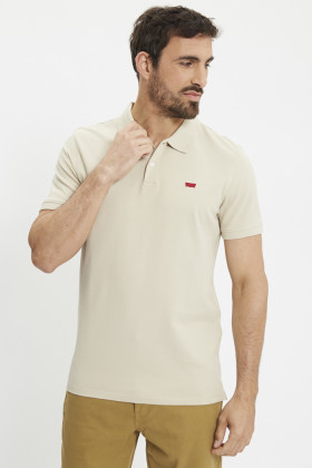 Polo slim Housemark beige homme