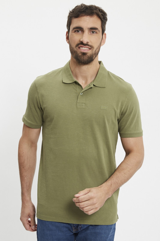Polo slim Housemark olive homme
