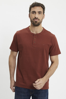 T-shirt À Col Tunisien Housemark  Rouge homme