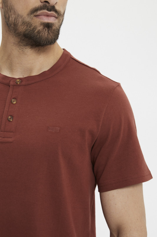 T-shirt À Col Tunisien Housemark  Rouge homme levi's