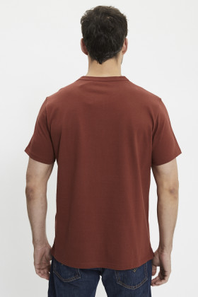 T-shirt À Col Tunisien Housemark  Rouge