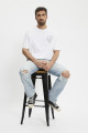 Jeans 501 Original med indigo effet usé