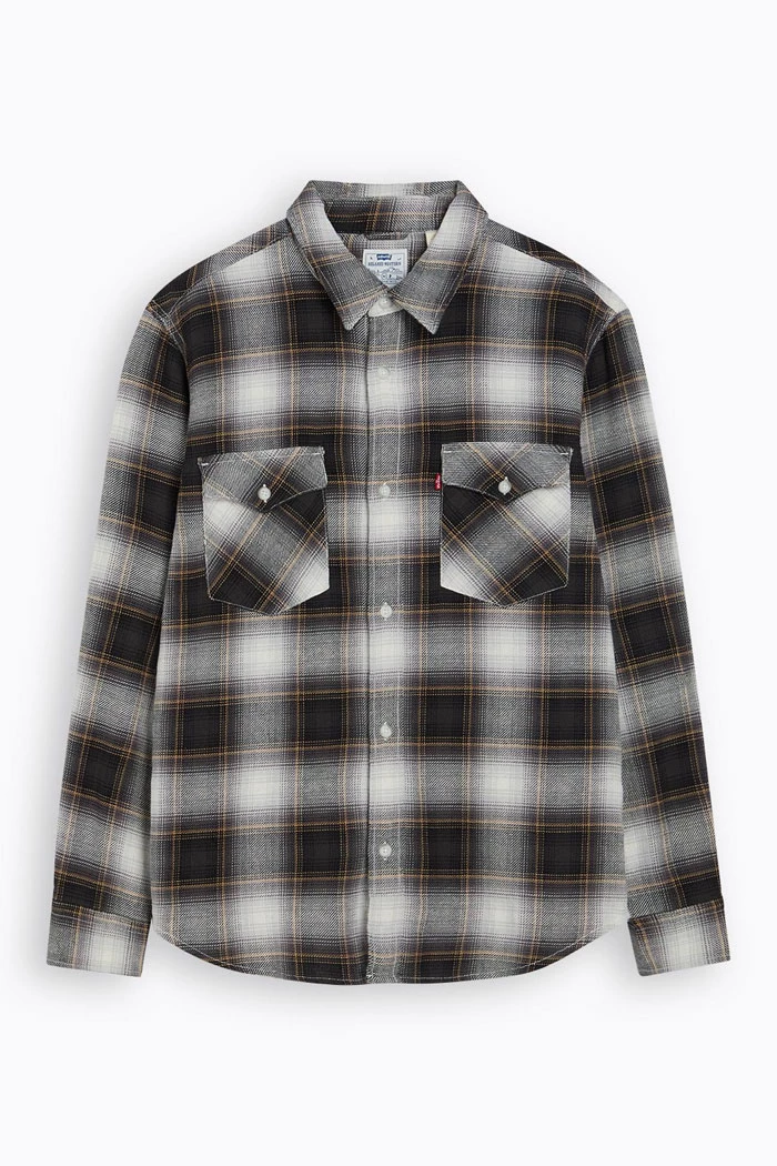 XL Ely Cattleman western plaid perlé pour homme L/S blanc classique - France