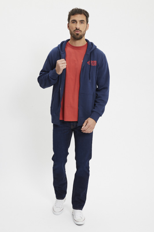 Sweat à capuche zippé bleu marine homme von dutch
