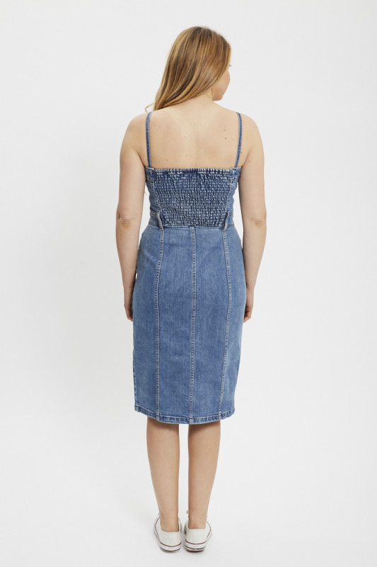 Robe bustier en jean denim indigo femme levi's