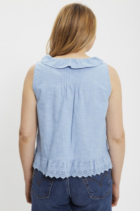 Blouse Fauna bleu ciel femme