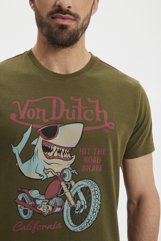 T-shirt Shark kaki homme von dutch