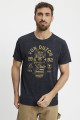 T-shirt anthracite en jersey imprimé Hard